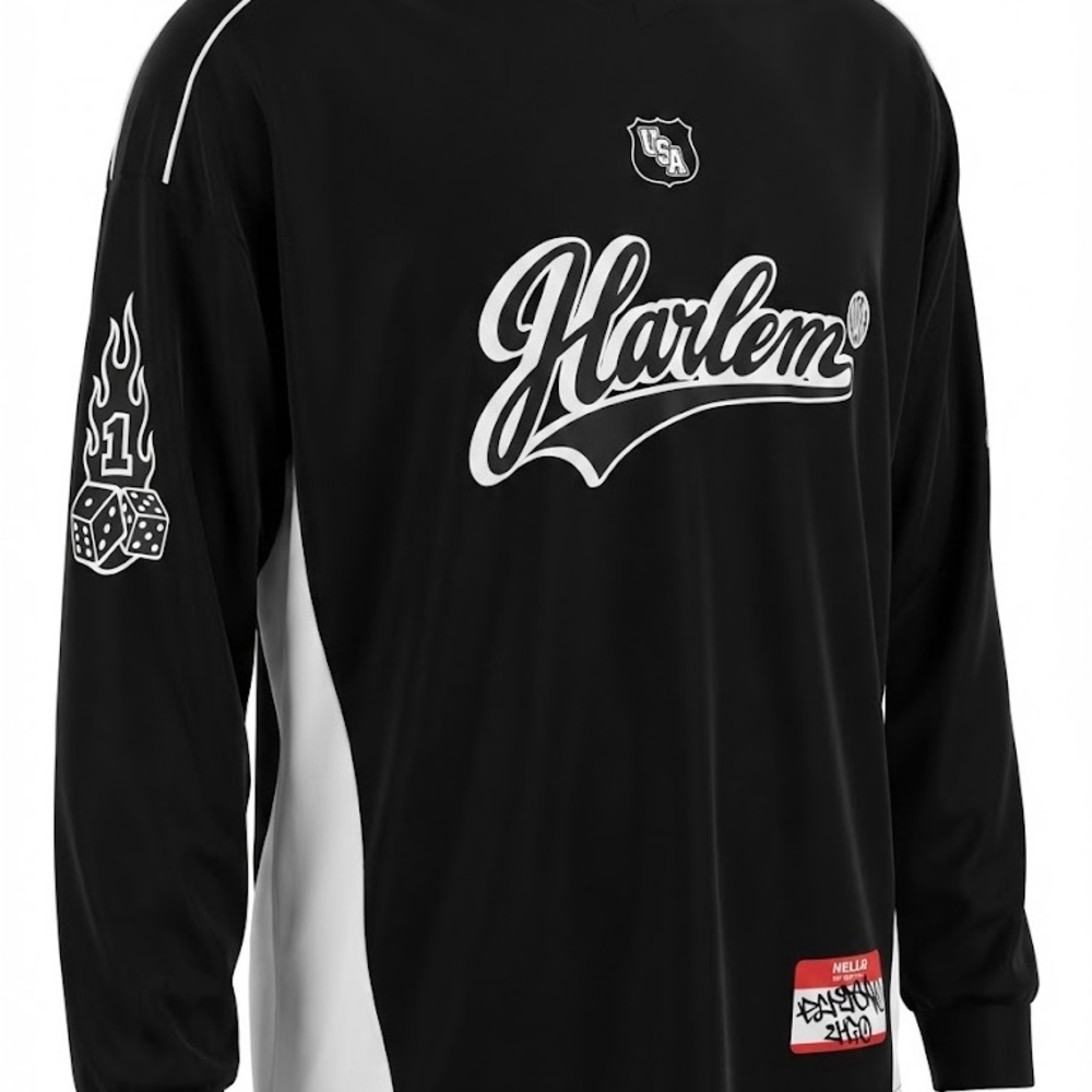 H&M Black and White Harlem Jersey